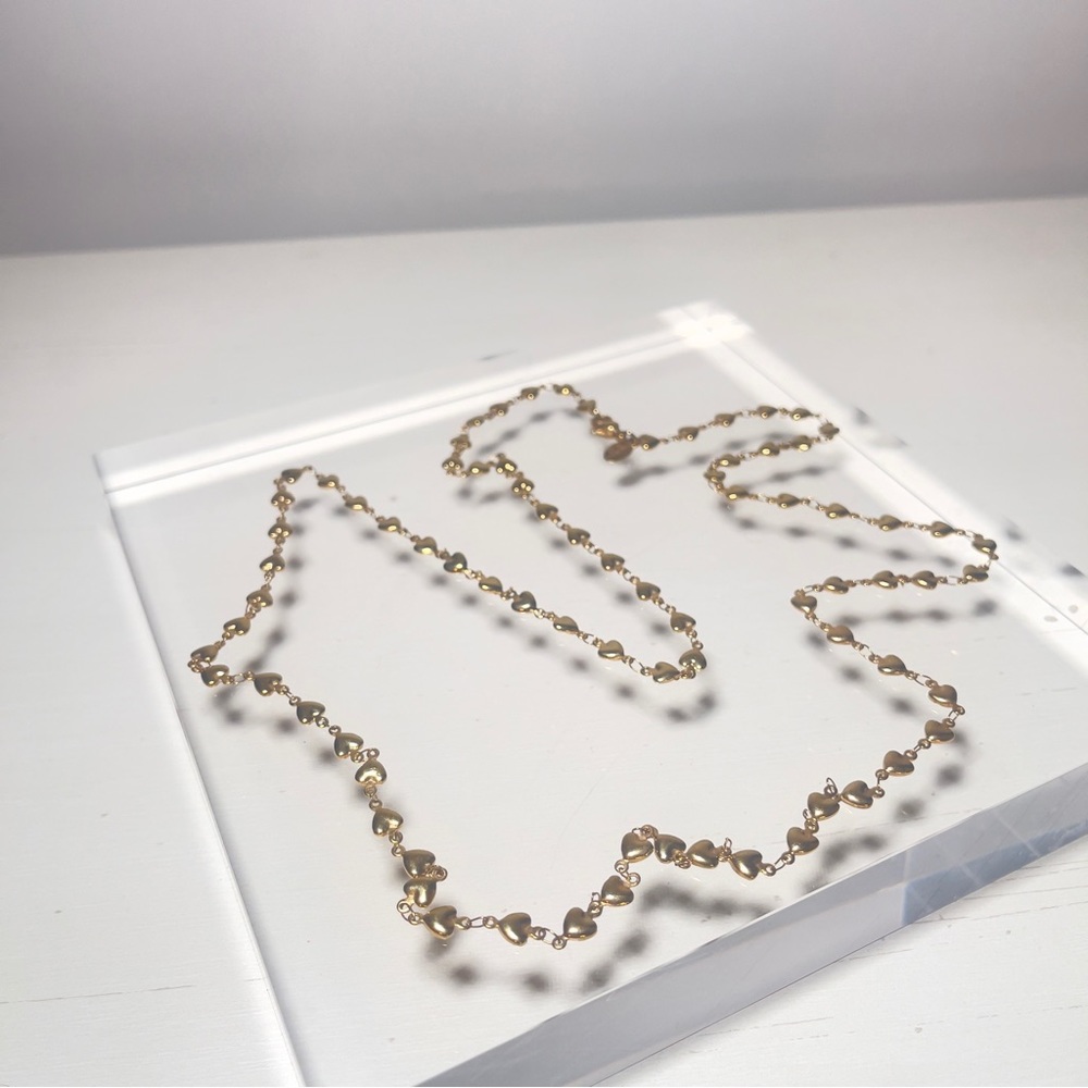 Pair of Yellow Gold Milor Stainless Steel Heart Necklaces - Picture 12 of 16